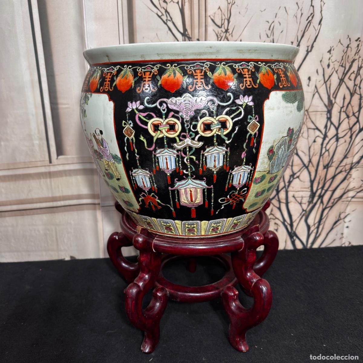 Antig&uuml;edades: Macetero de porcelana china - Foto 3