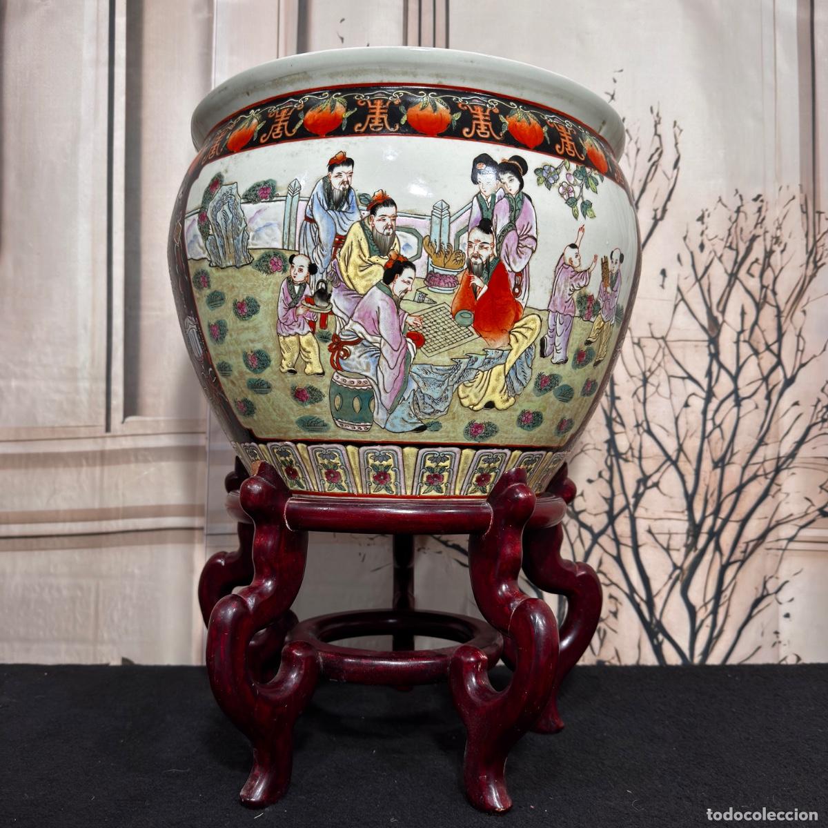 Antig&uuml;edades: Macetero de porcelana china - Foto 4