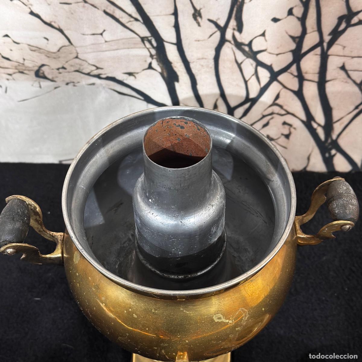 Antig&uuml;edades: Antiguo Samovar de lat&oacute;n - Foto 7