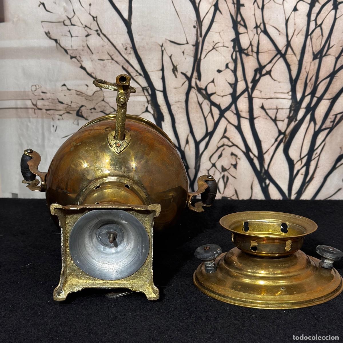 Antig&uuml;edades: Antiguo Samovar de lat&oacute;n - Foto 8