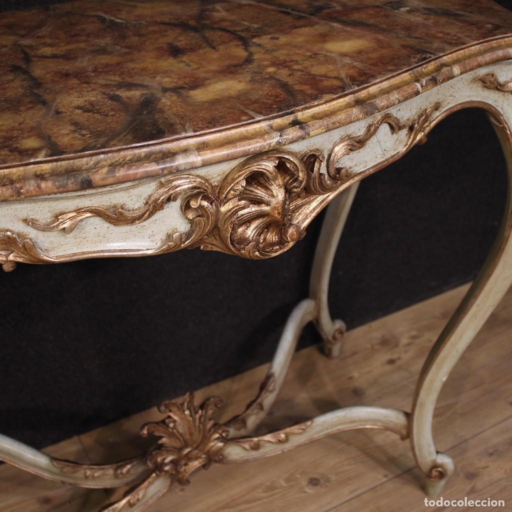 Antig&uuml;edades: Consola francesa lacada de estilo Luis XV - Foto 11
