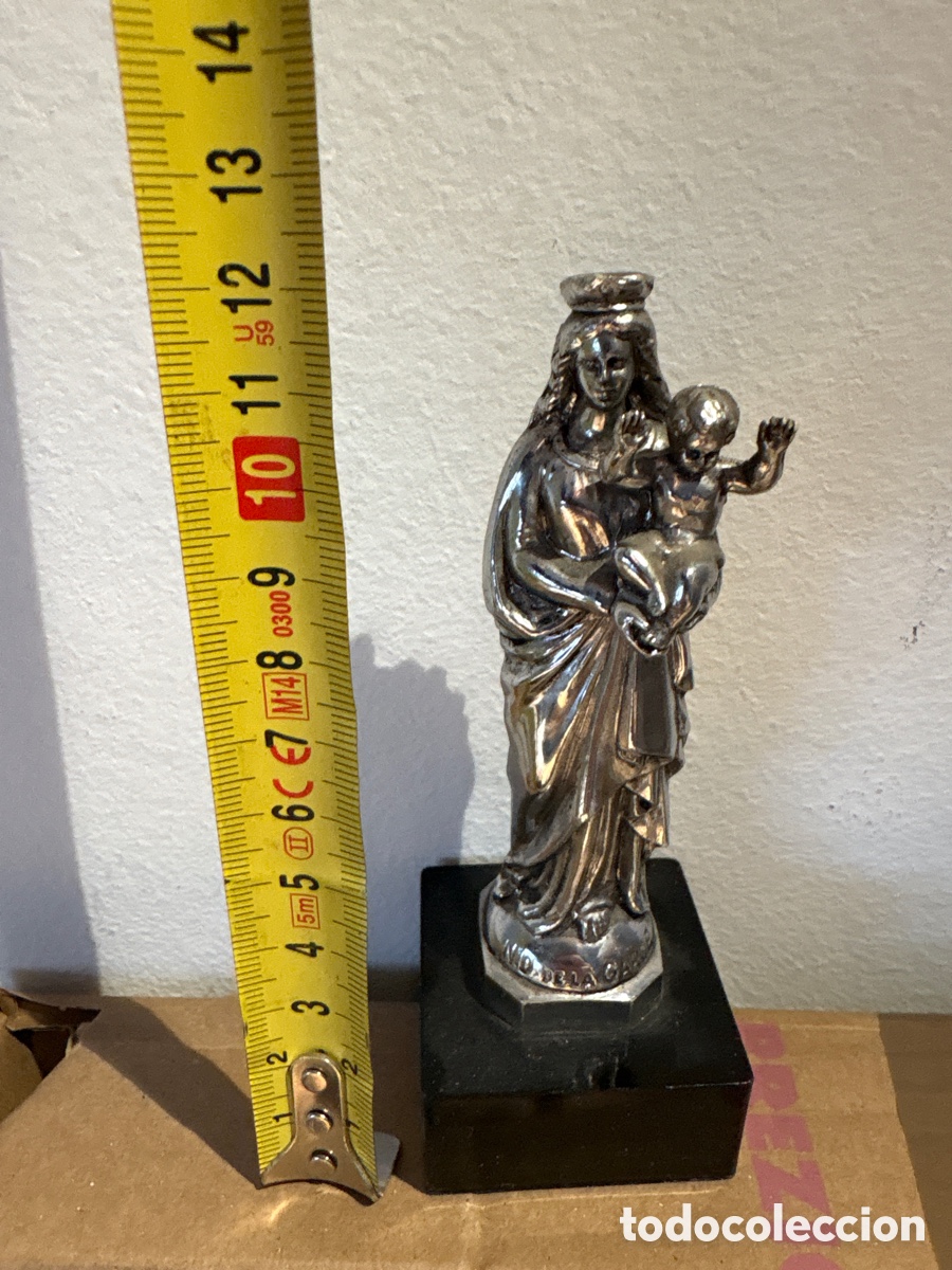 Antig&uuml;edades: Virgen plateada nuestra se&ntilde;ora de la guarda (A21) - Foto 3