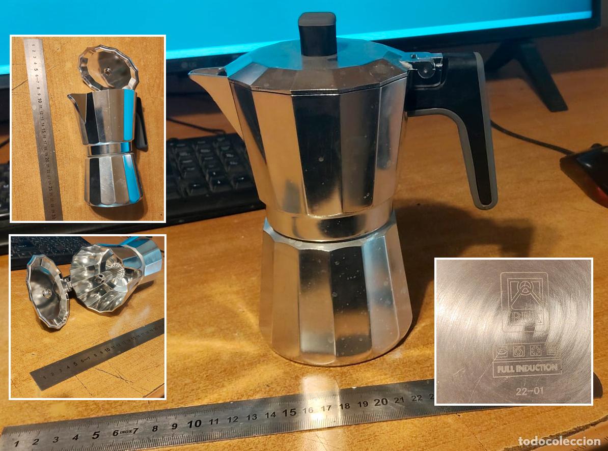 Antiques: BRA Deluxe Cafetera, Metal, Plata - 6 tazas nueva por estrenar - full induction - ref. 22-01