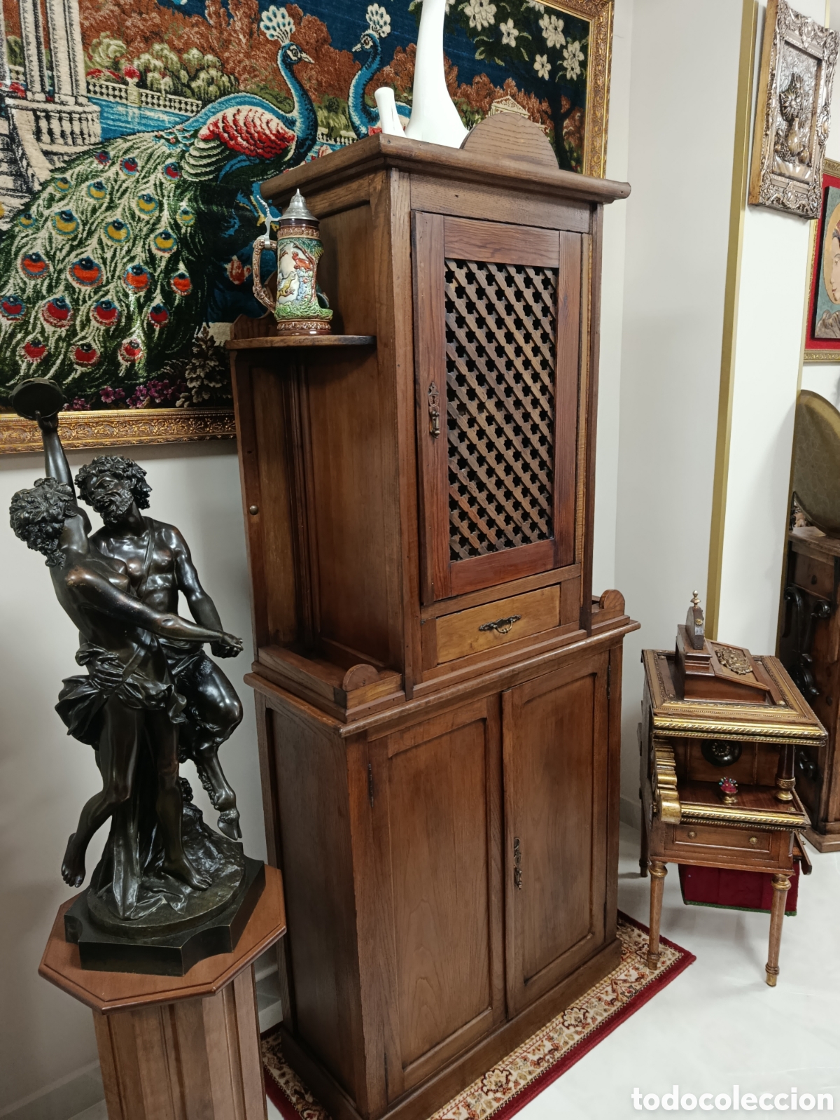 Antig&uuml;edades: Mueble de madera y celosia - Foto 3