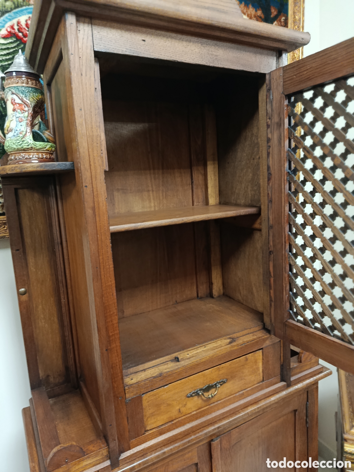 Antig&uuml;edades: Mueble de madera y celosia - Foto 4