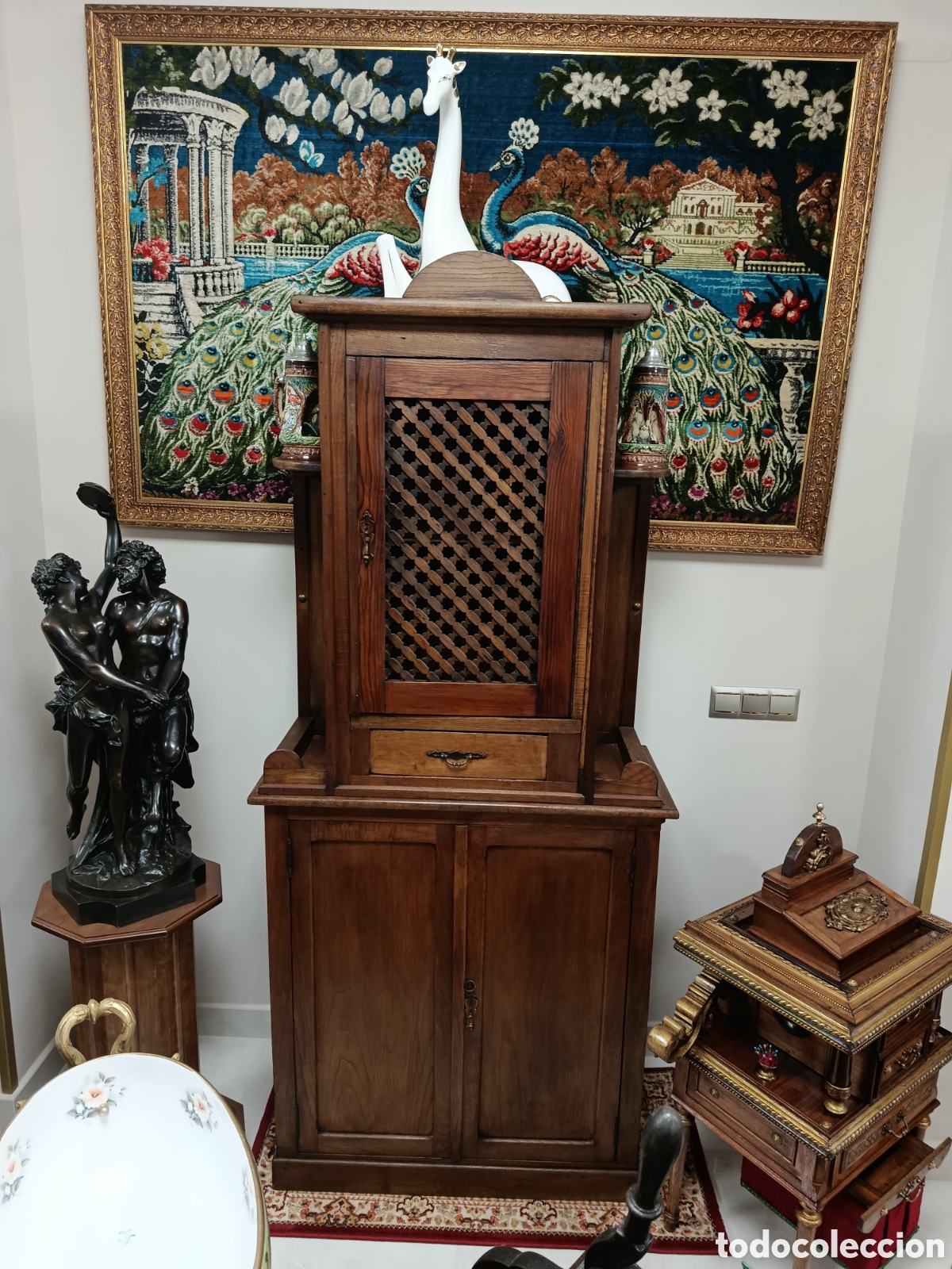 Antig&uuml;edades: Mueble de madera y celosia - Foto 6