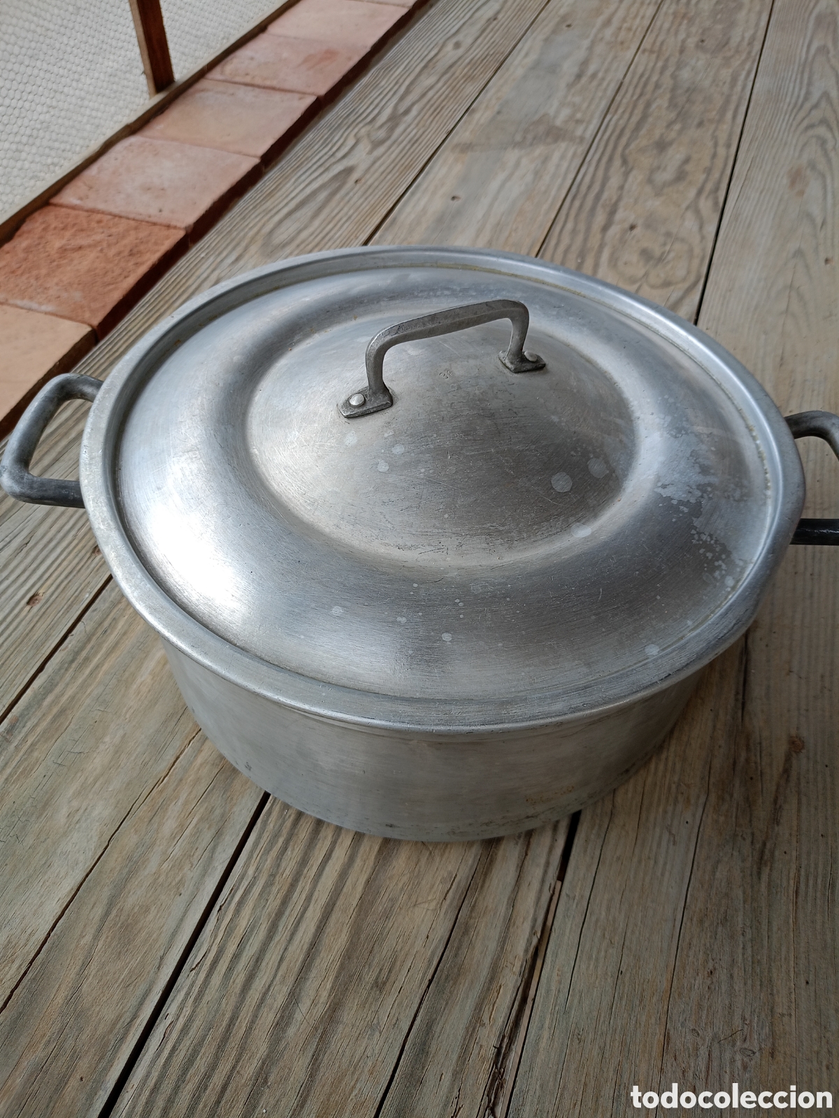 Antig&uuml;edades: ANTIGUA OLLA PEROLA DE ALUMINIO - Foto 2