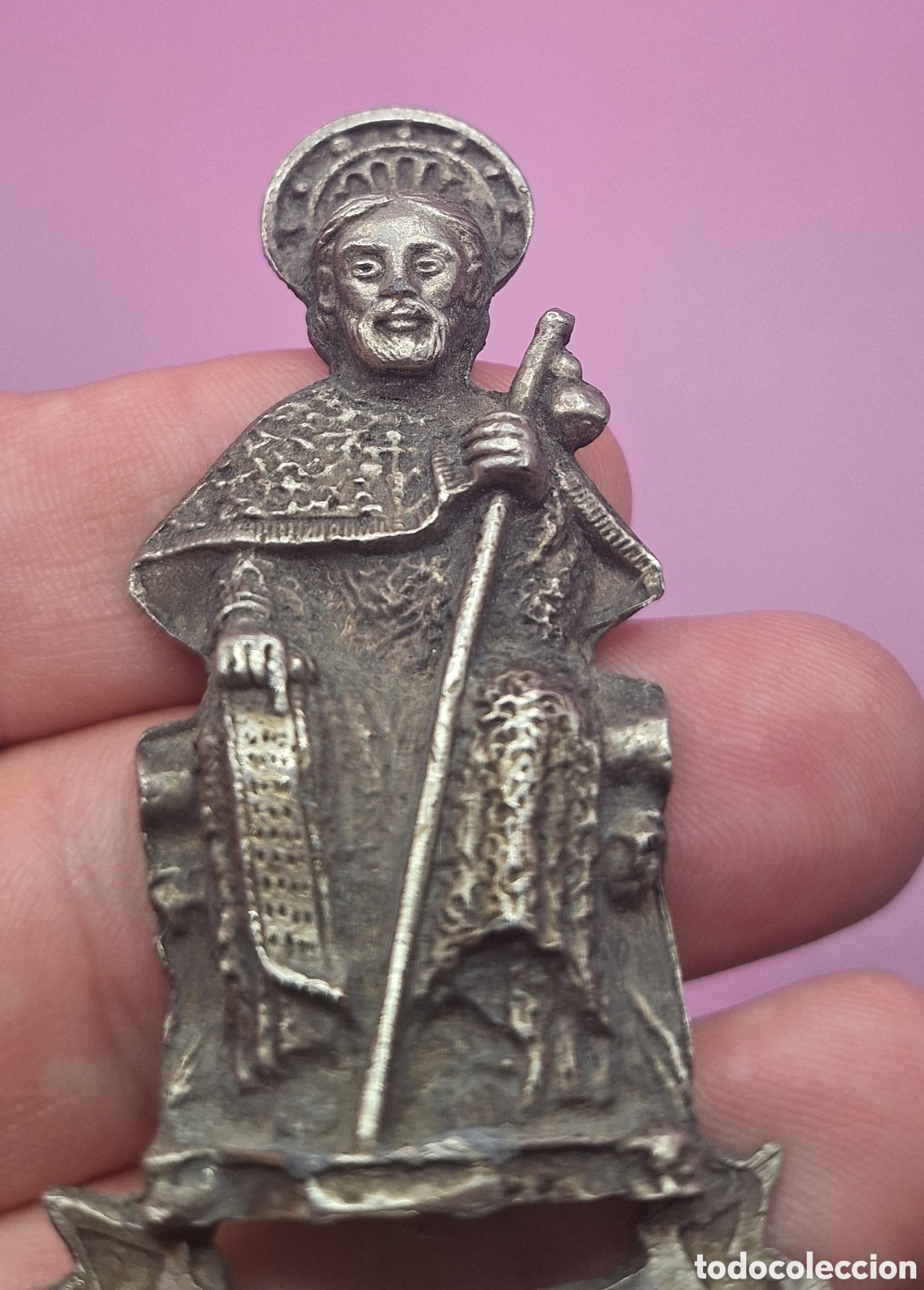 Antig&uuml;edades: Placa Religiosa del Ap&oacute;stol Santiago - Foto 3