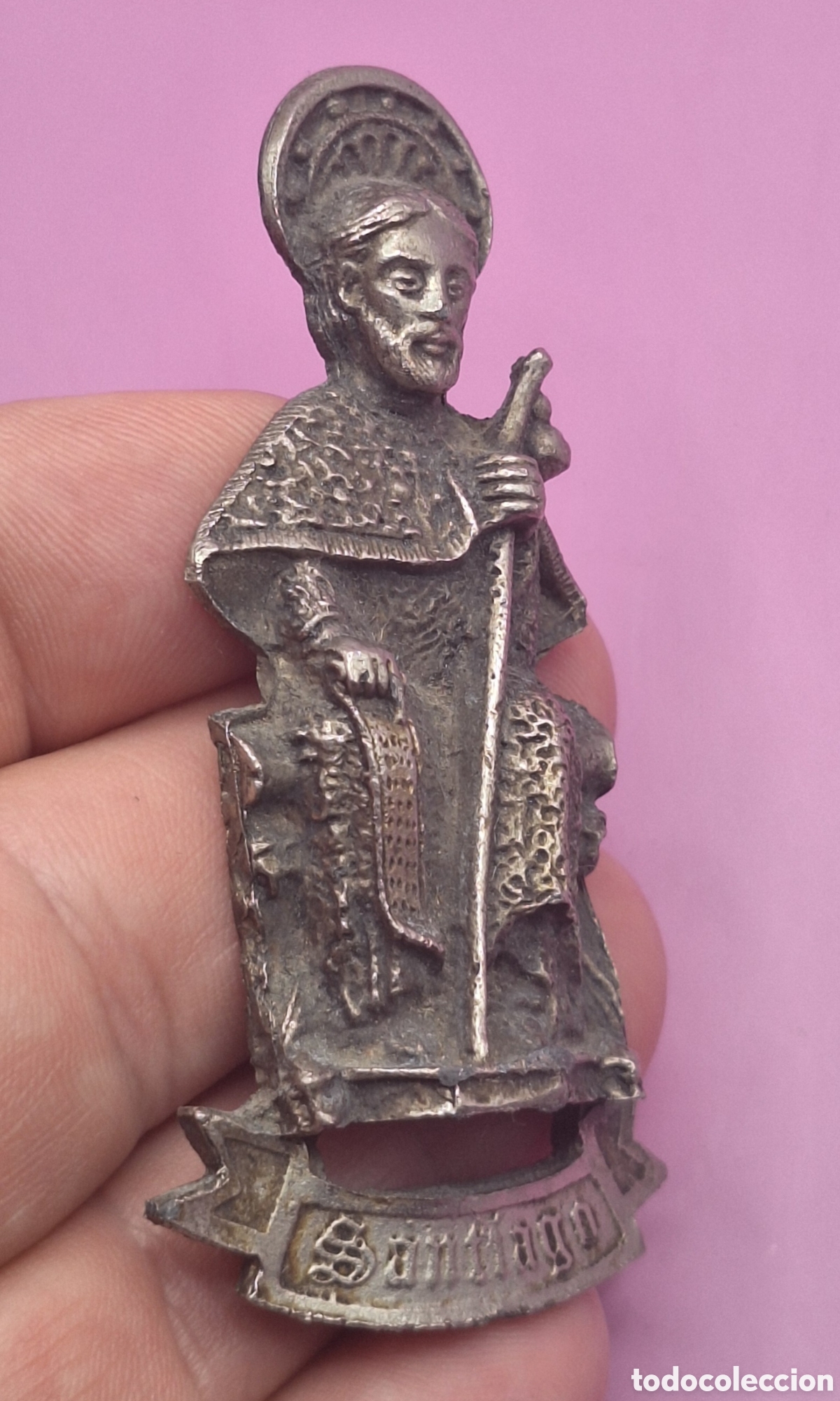 Antig&uuml;edades: Placa Religiosa del Ap&oacute;stol Santiago - Foto 6