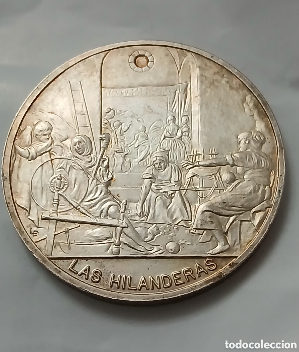 Antig&uuml;edades: ESPA&Ntilde;A 1 ONZA DE PLATA.LAS HILANDERAS DE VEL&Aacute;ZQUEZ 1599-1660(BONITA PATINA)
