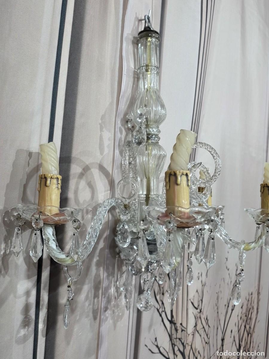Antig&uuml;edades: Aplique de pared en cristal tipo ara&ntilde;a - Foto 3