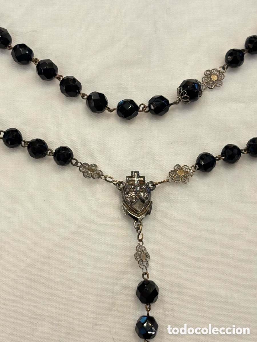 Antig&uuml;edades: Rosario de azabache y plata - Foto 3