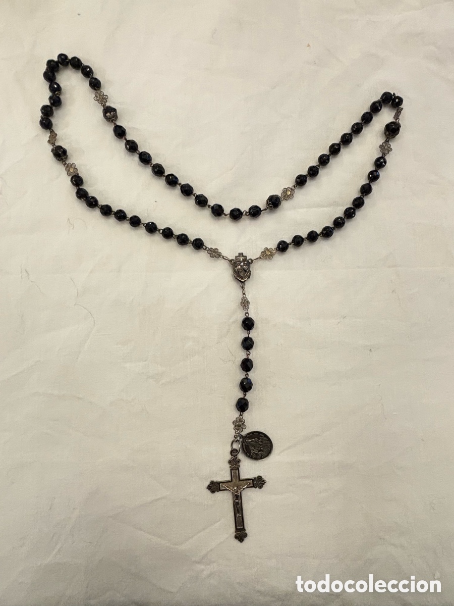 Antig&uuml;edades: Rosario de azabache y plata - Foto 1