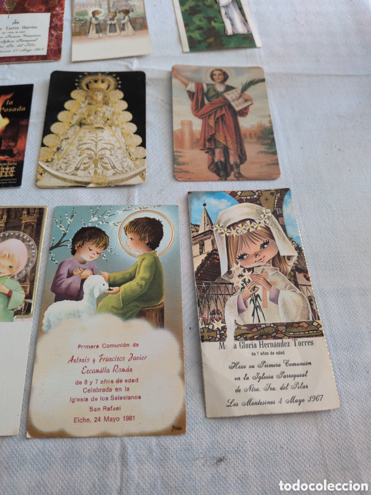 Antig&uuml;edades: Lote de 15 estampitas y calendarios religiosos - Foto 5