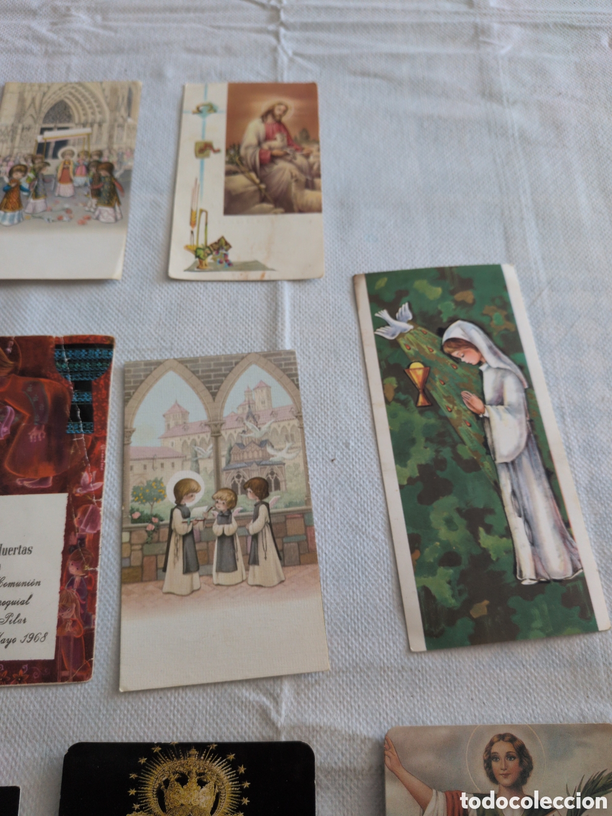Antig&uuml;edades: Lote de 15 estampitas y calendarios religiosos - Foto 7