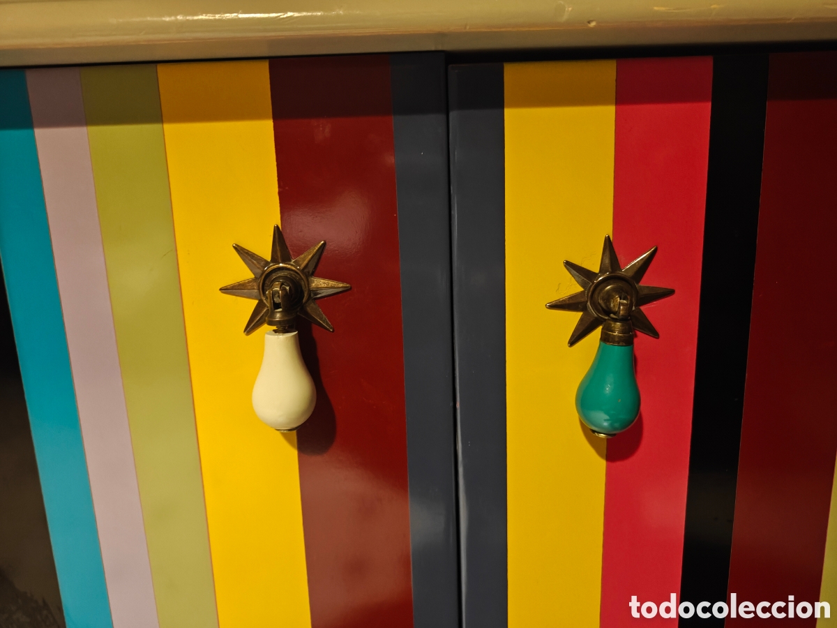 Antig&uuml;edades: Aparador multicolor madera con dos estantes - Foto 3