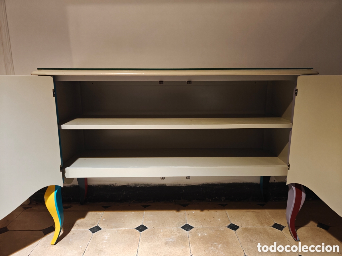 Antig&uuml;edades: Aparador multicolor madera con dos estantes - Foto 4