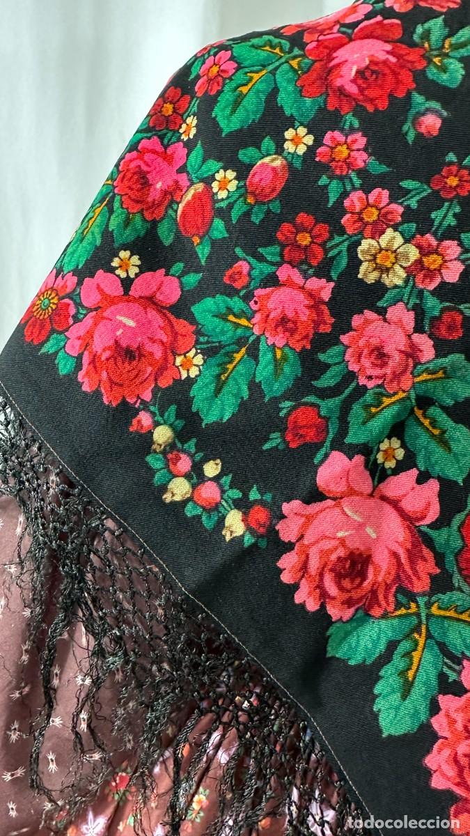 Antig&uuml;edades: Pa&ntilde;uelo de merino estampado - Foto 3