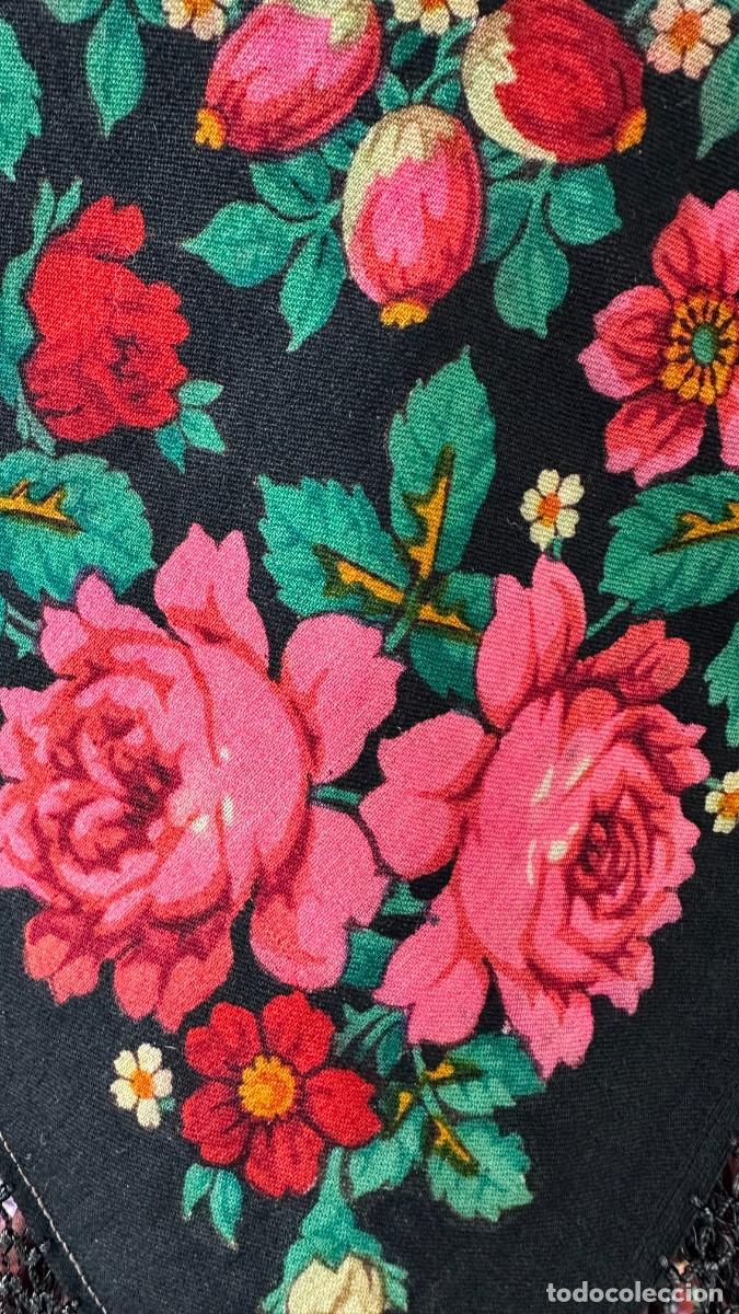 Antig&uuml;edades: Pa&ntilde;uelo de merino estampado - Foto 4