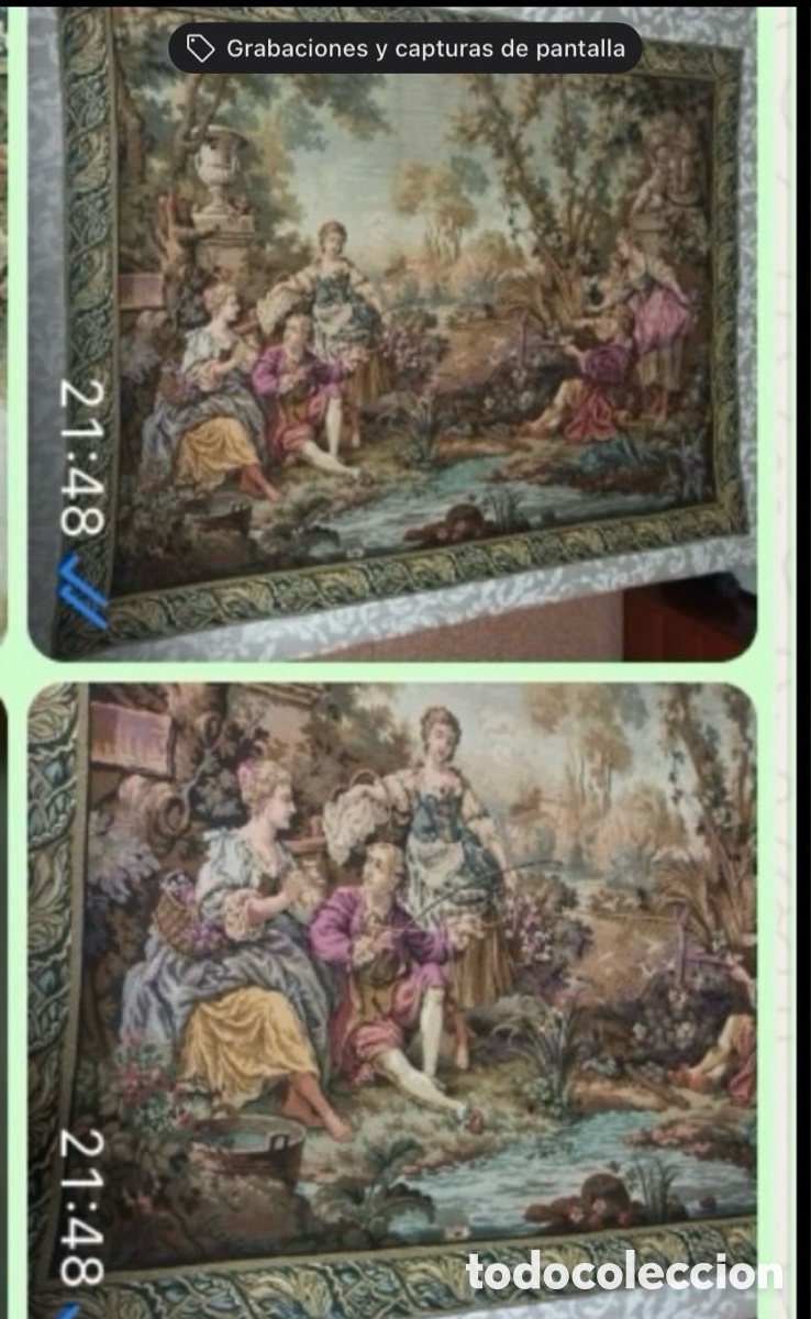 Antig&uuml;edades: Tapiz Frances tema campestre - Foto 6