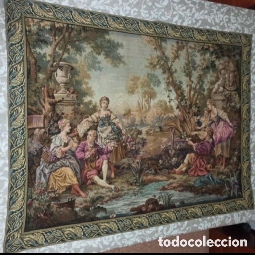 Antig&uuml;edades: Tapiz Frances tema campestre - Foto 7