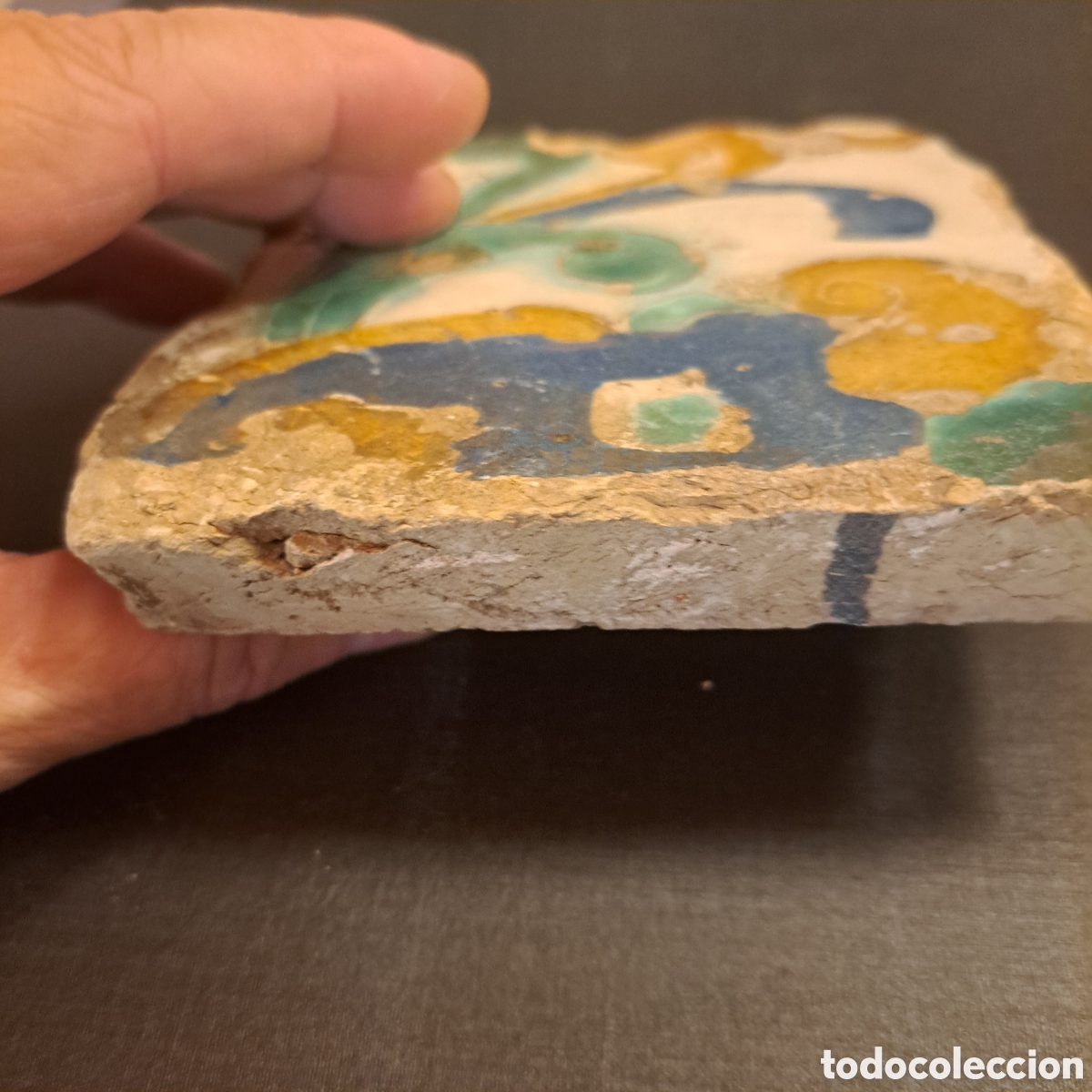 Antig&uuml;edades: Azulejo Siglo XVI. Toledo. - Foto 4