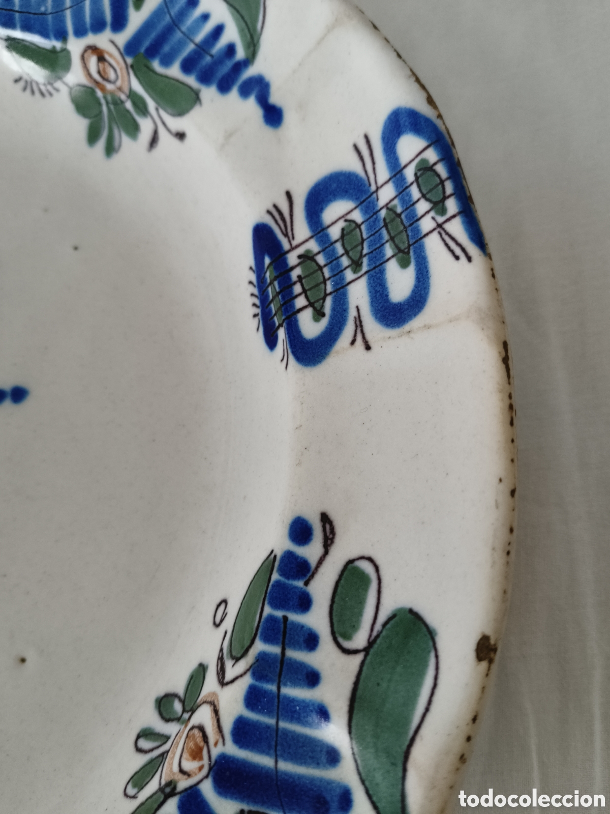 Antig&uuml;edades: Plato antiguo cer&aacute;mica Manises - Foto 3