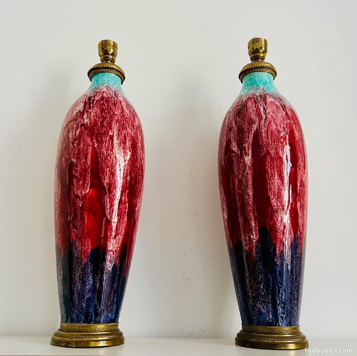 Antig&uuml;edades: Pareja de l&aacute;mparas Siglo XIX - Foto 4