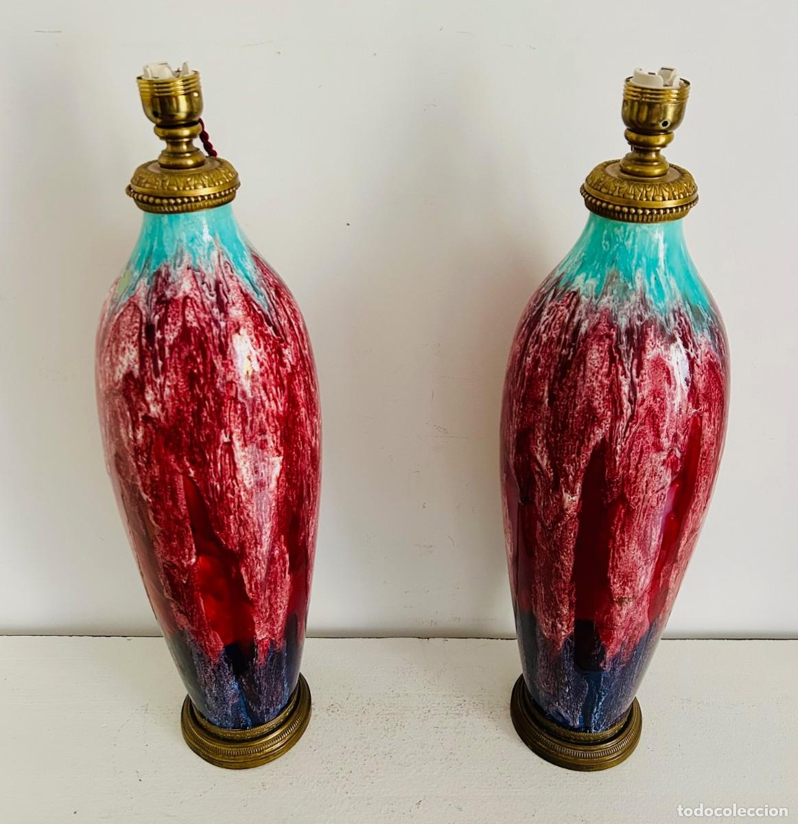 Antig&uuml;edades: Pareja de l&aacute;mparas Siglo XIX - Foto 5