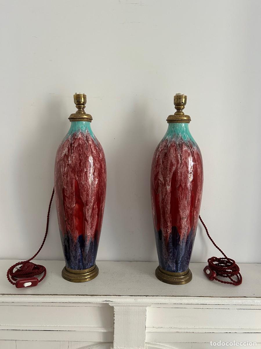 Antig&uuml;edades: Pareja de l&aacute;mparas Siglo XIX - Foto 8