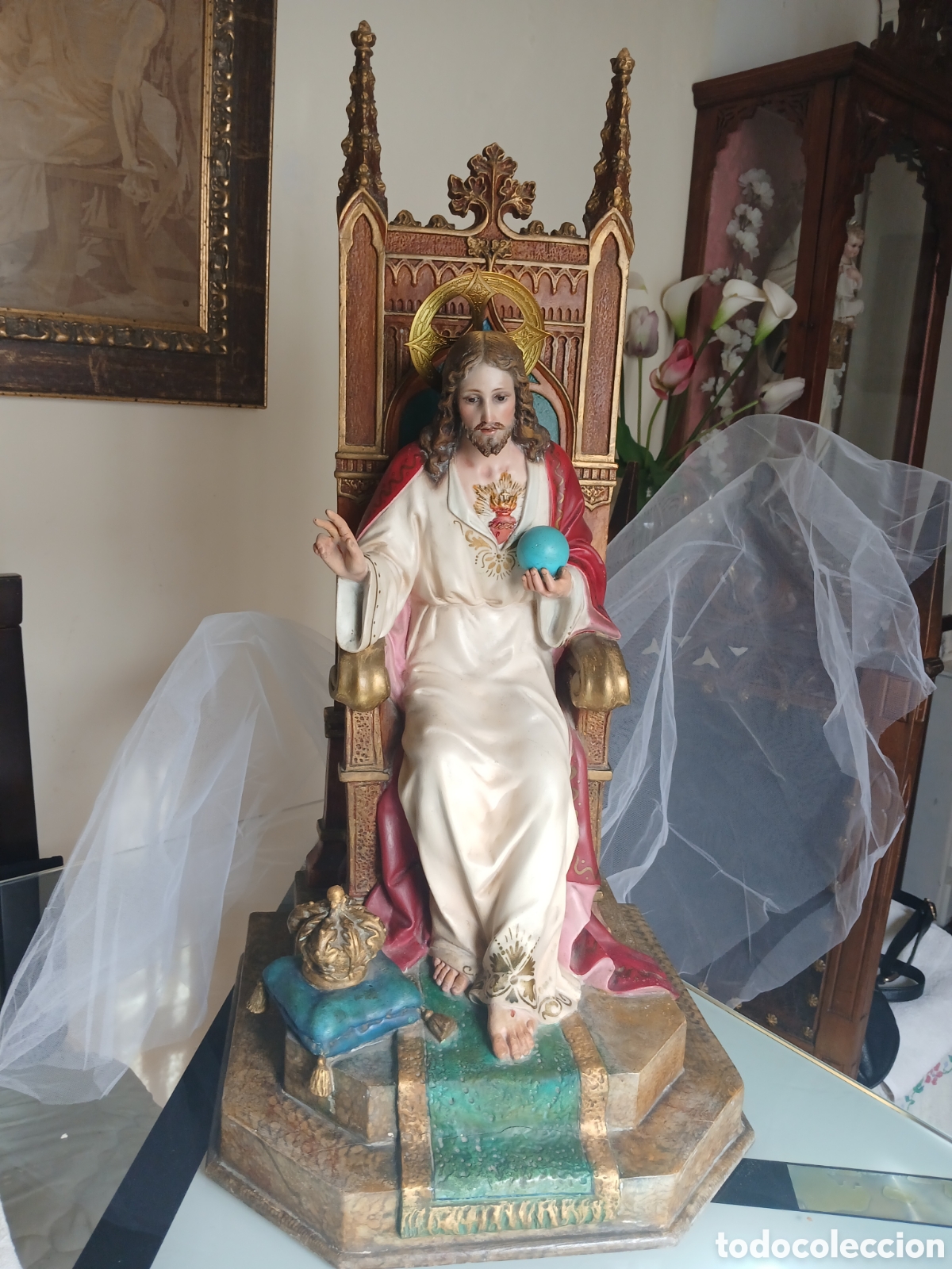 Antig&uuml;edades: Imagen de Cristo entronizado - Foto 2