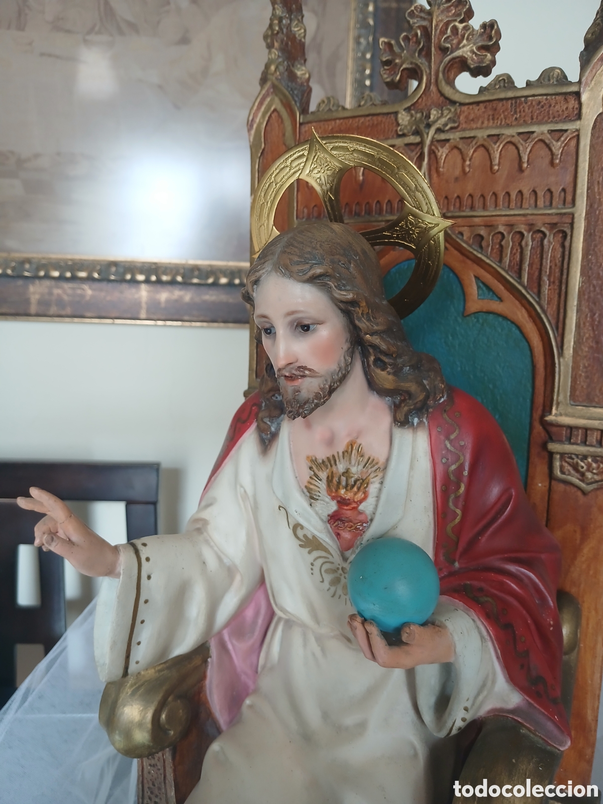 Antig&uuml;edades: Imagen de Cristo entronizado - Foto 1