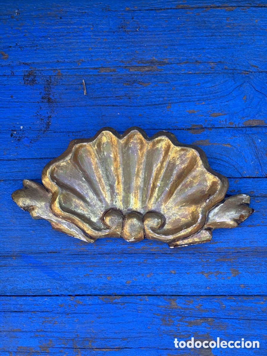 Antig&uuml;edades: CONCHA DE MADERA PAN DE ORO - Foto 1