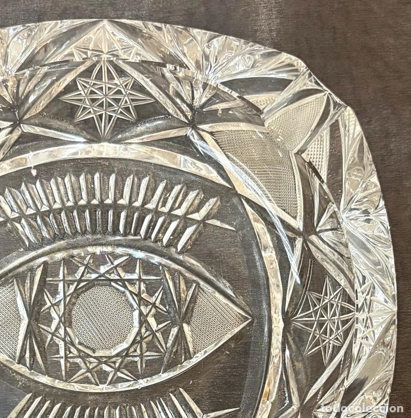 Antig&uuml;edades: Cenicero de Cristal Tallado - Foto 2