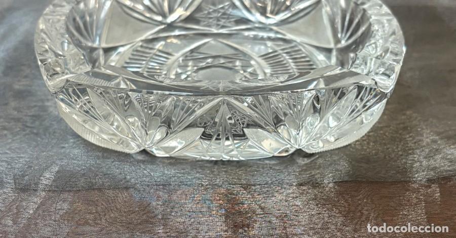 Antig&uuml;edades: Cenicero de Cristal Tallado - Foto 6