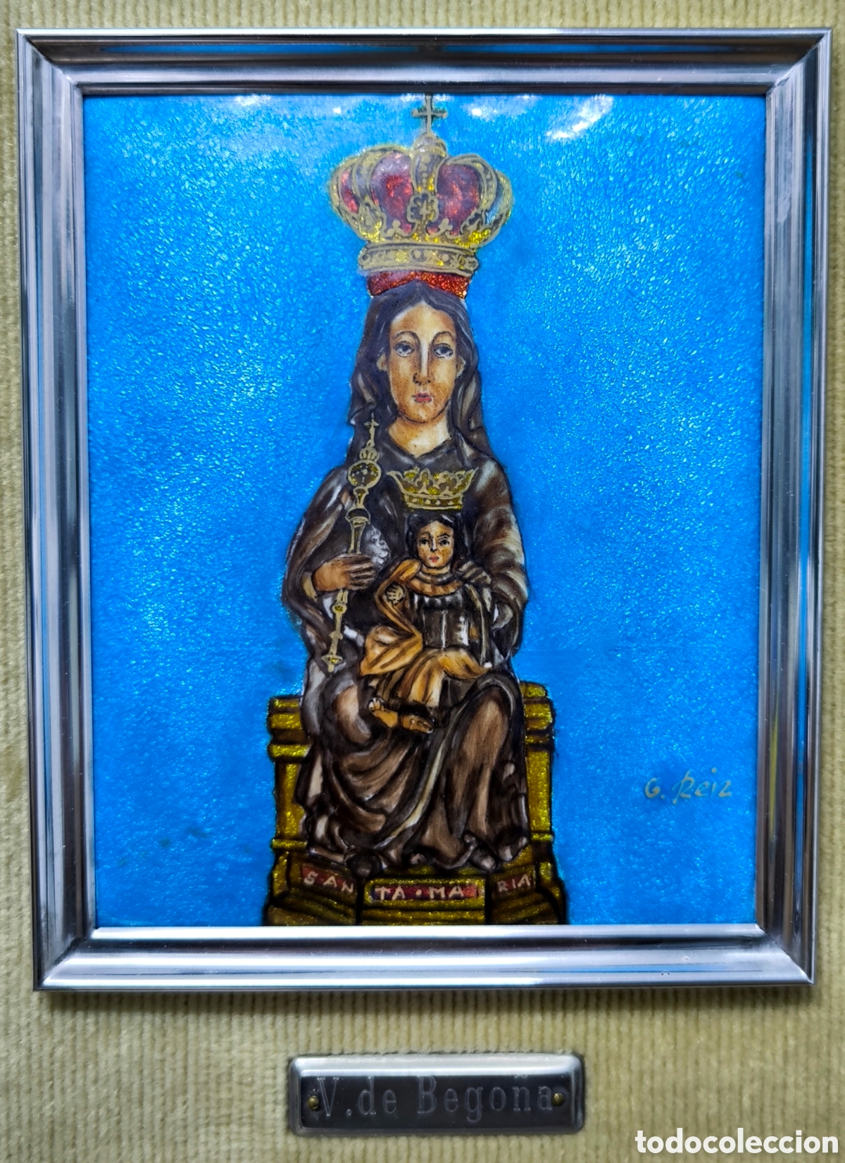 Antig&uuml;edades: ESMALTE VIRGEN DE BEGO&Ntilde;A . BILBAO - Foto 1