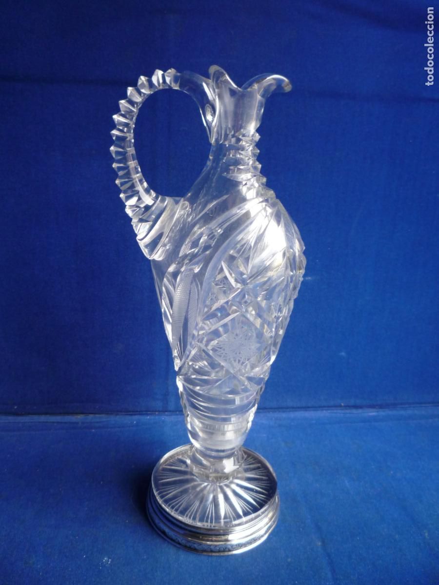 Antig&uuml;edades: JARRA CRISTAL CON PLATA - Foto 1