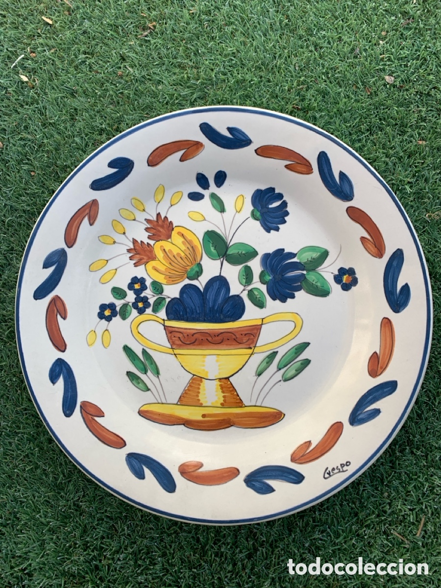 Antig&uuml;edades: &bull; Plato cer&aacute;mica crespo - Foto 1