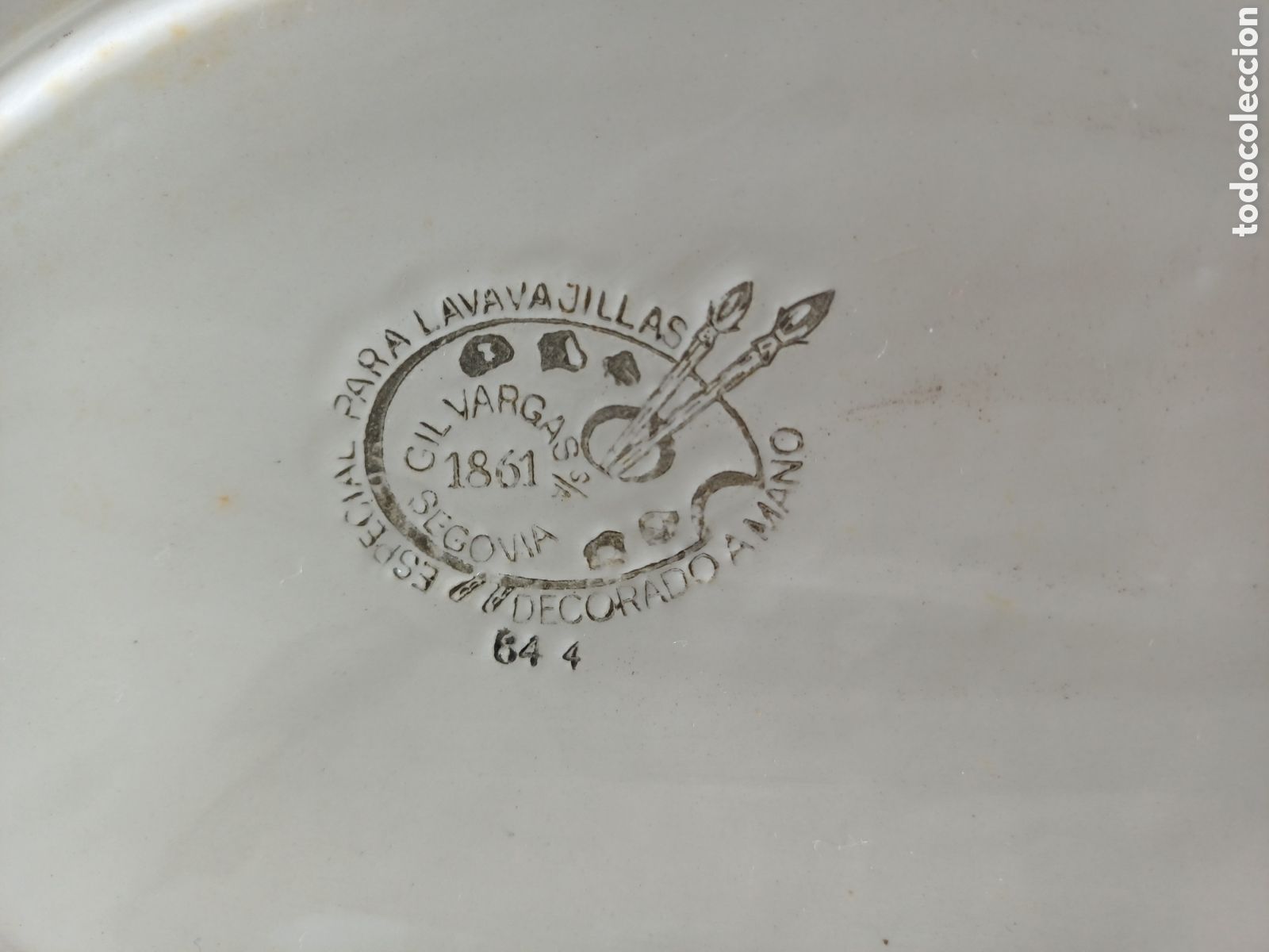 Antig&uuml;edades: Lote de platos y fuentes GIL VARGAS SEGOVIA especial para lavavajillas DECORADO A MANO