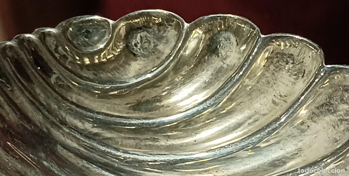 Antig&uuml;edades: CONCHA DE PLATA REPUJADA CON SELLO DEL PLATERO - Foto 6