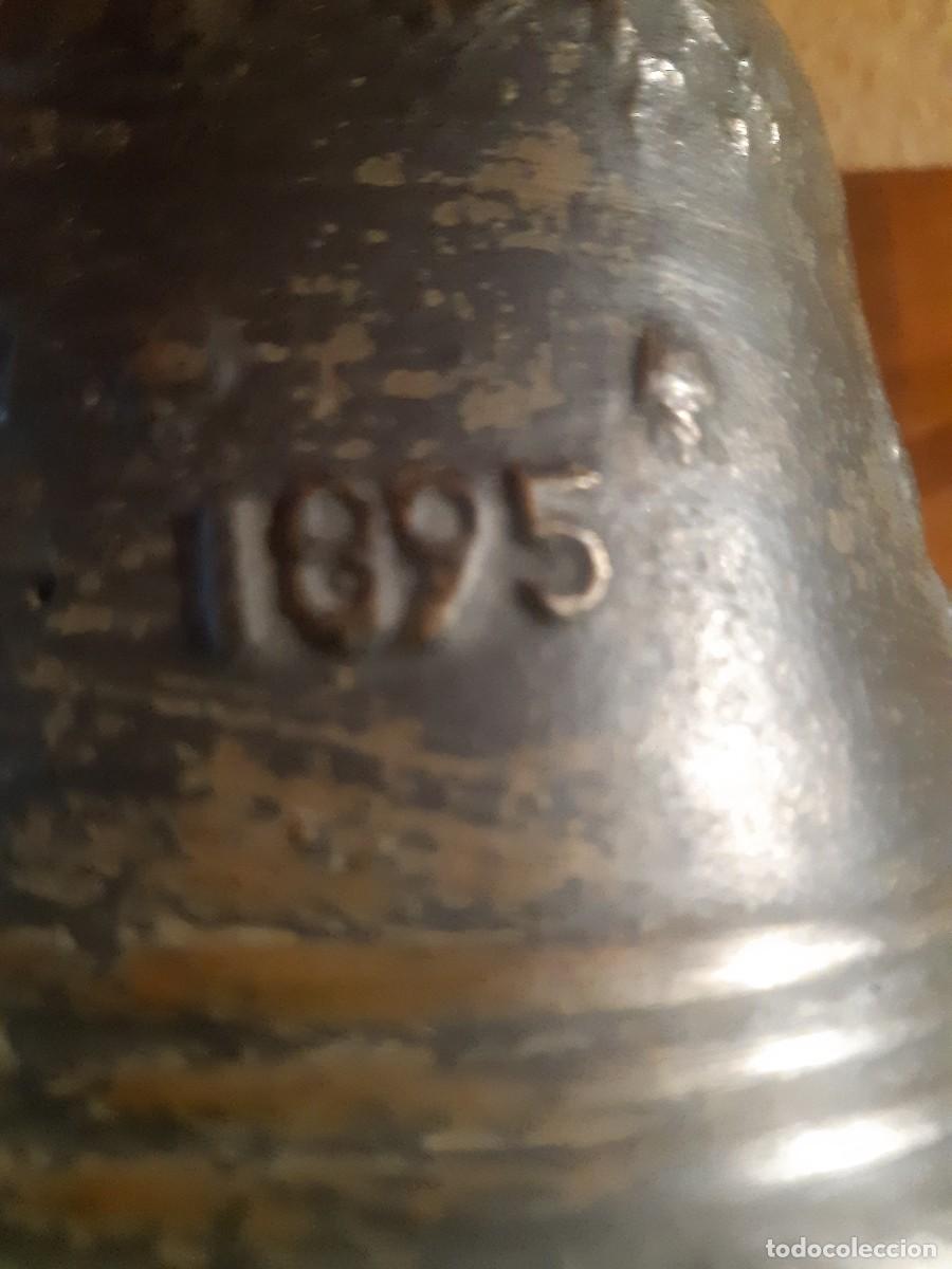 Antig&uuml;edades: CAMPANA DE CONVENTO FECHADA 1895. EXPECTACULAR - Foto 2