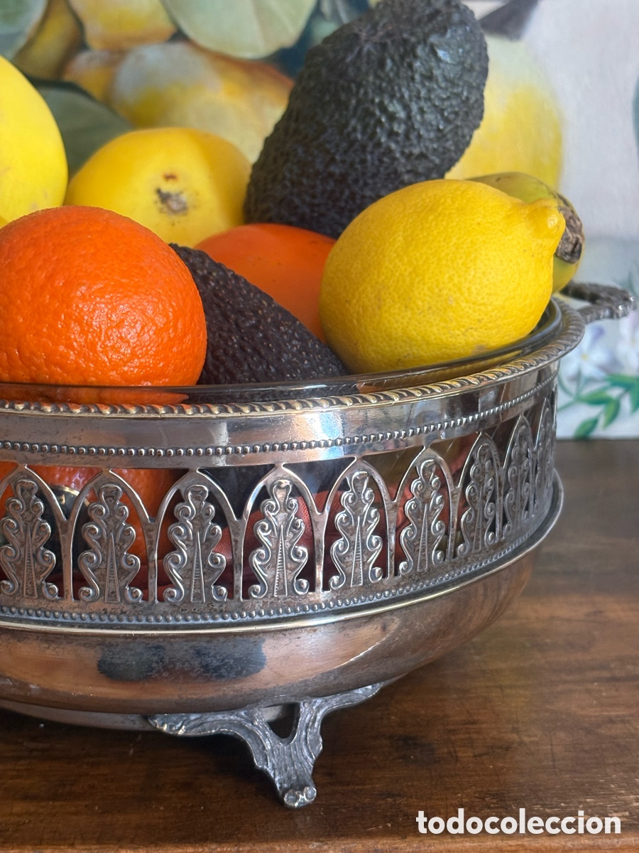 Antig&uuml;edades: FRUTERO DE ALPACA VINTAGE. - Foto 4