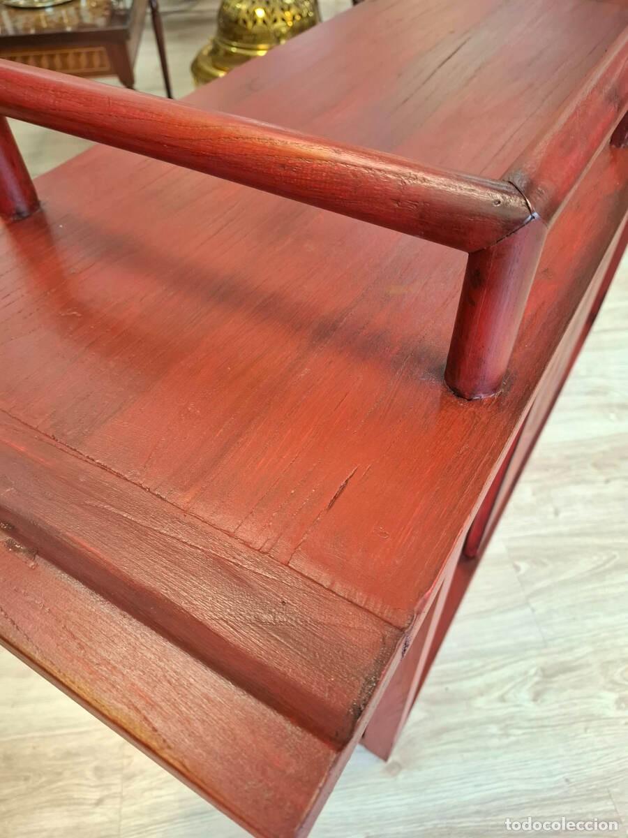 Antig&uuml;edades: Consola estilo oriental rojo chinesco - Foto 4