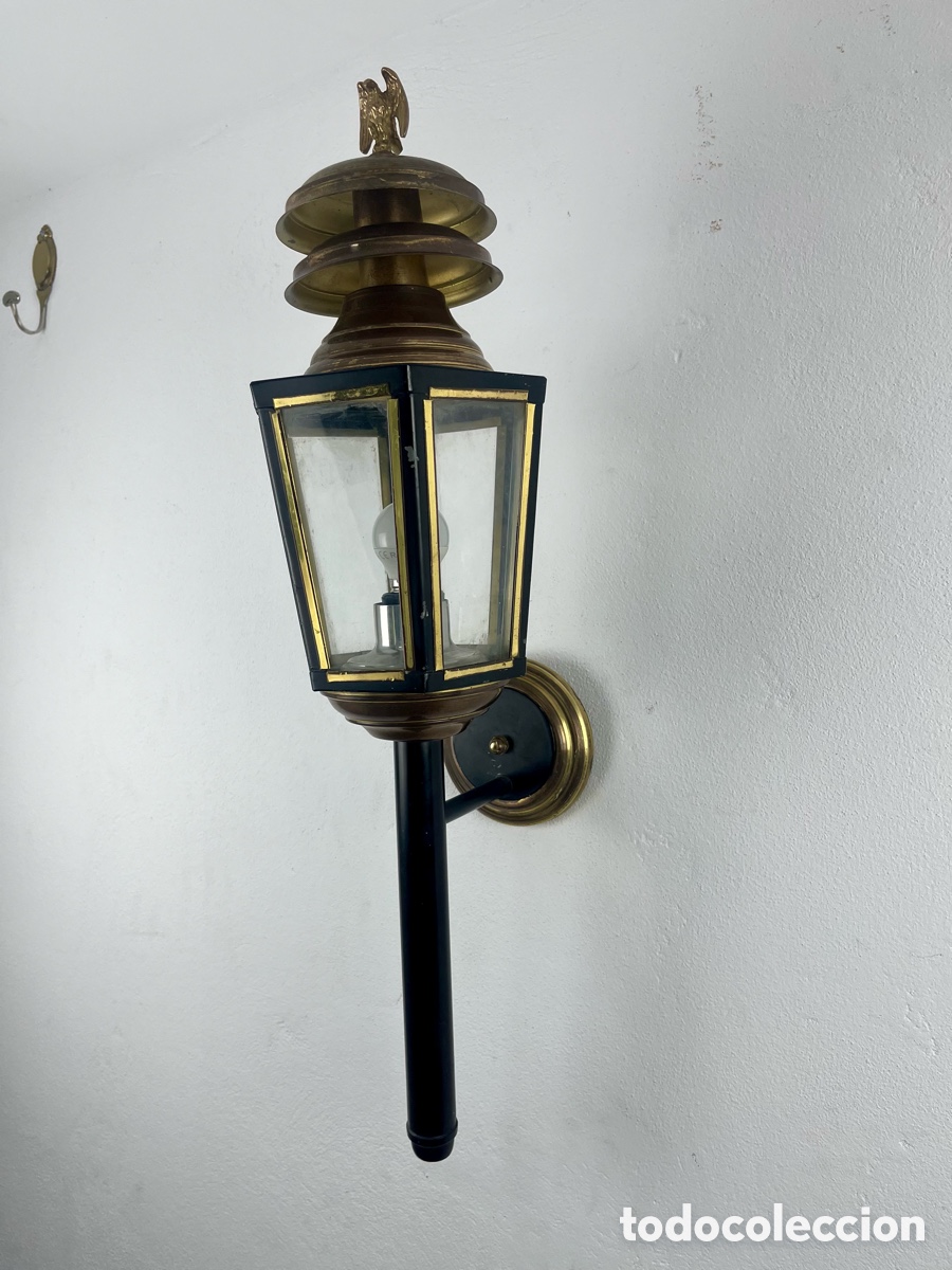 Antig&uuml;edades: FAROL DE PARED -ESTILO IMPERIO- BUEN ESTADO FUNCIONANDO - Foto 5