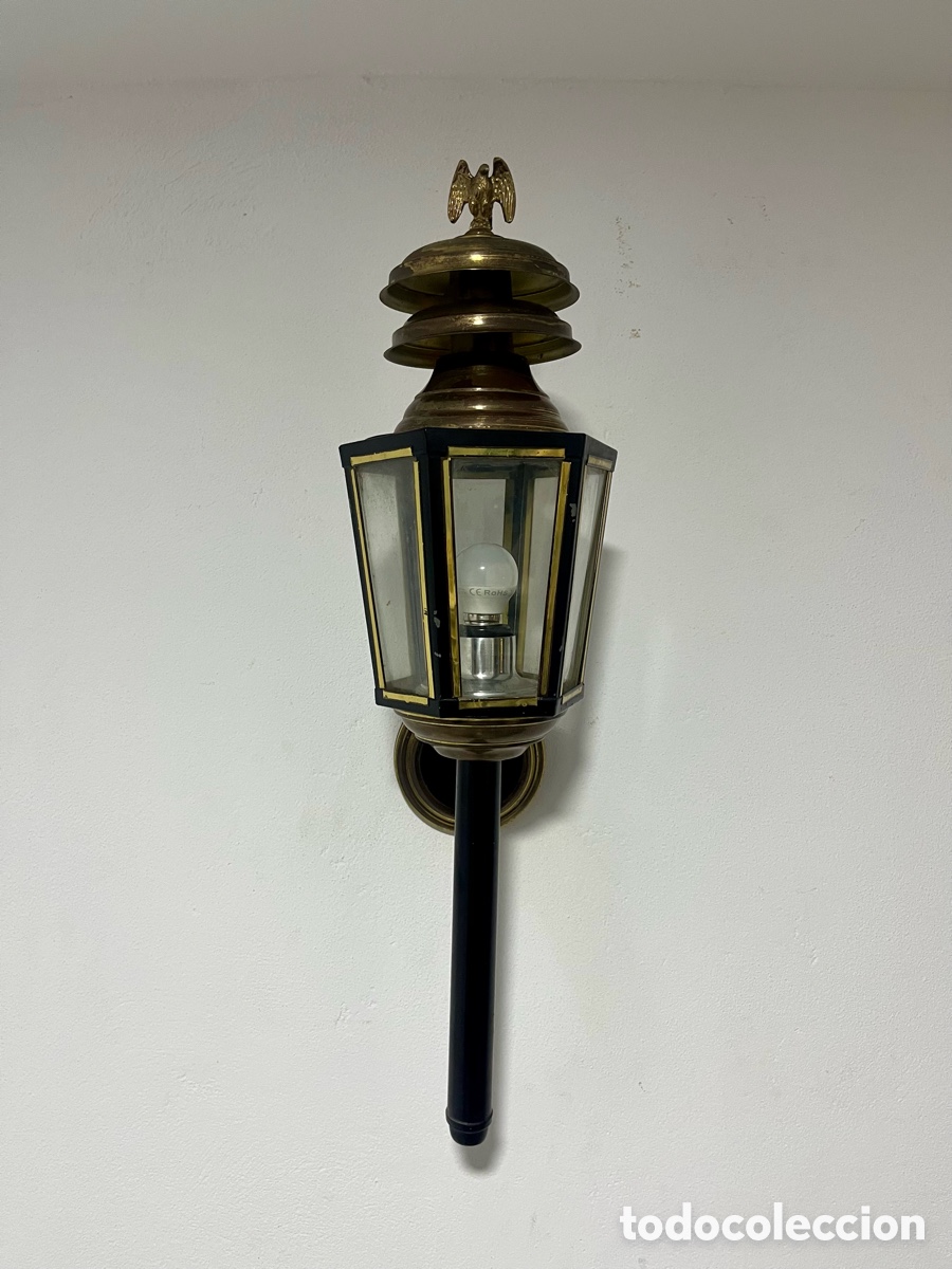 Antig&uuml;edades: FAROL DE PARED -ESTILO IMPERIO- BUEN ESTADO FUNCIONANDO - Foto 8