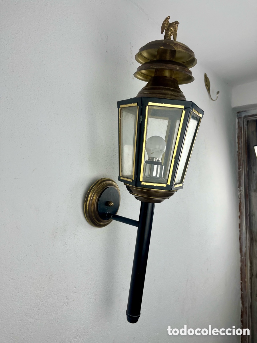 Antig&uuml;edades: FAROL DE PARED -ESTILO IMPERIO- BUEN ESTADO FUNCIONANDO - Foto 9