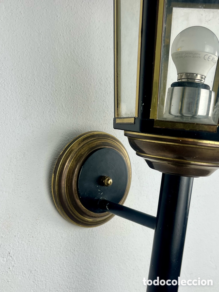 Antig&uuml;edades: FAROL DE PARED -ESTILO IMPERIO- BUEN ESTADO FUNCIONANDO - Foto 11