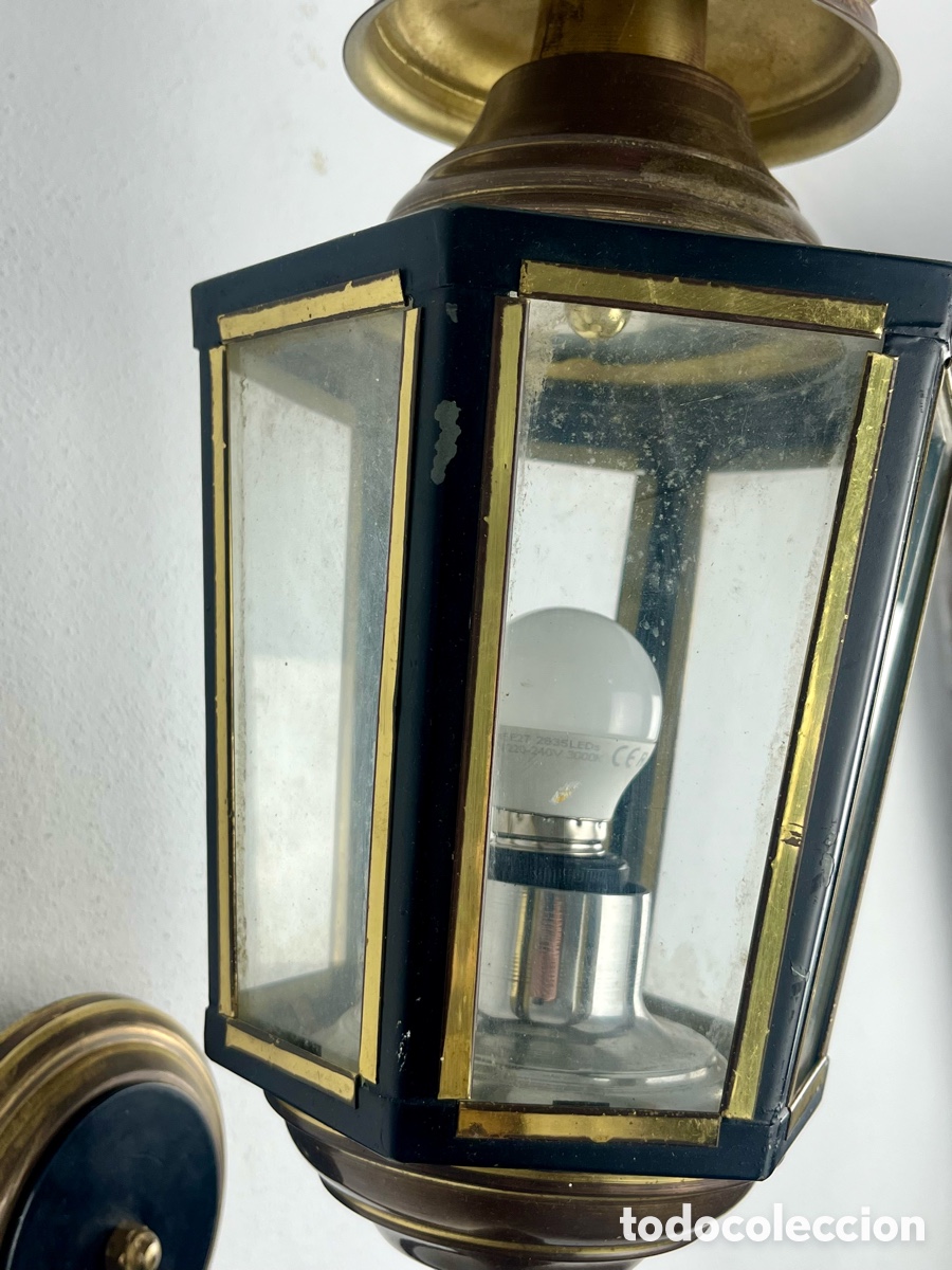 Antig&uuml;edades: FAROL DE PARED -ESTILO IMPERIO- BUEN ESTADO FUNCIONANDO - Foto 12
