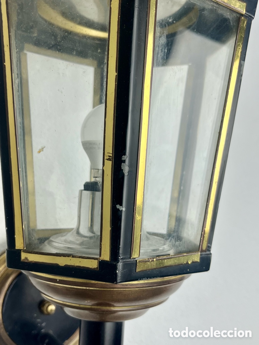 Antig&uuml;edades: FAROL DE PARED -ESTILO IMPERIO- BUEN ESTADO FUNCIONANDO - Foto 13