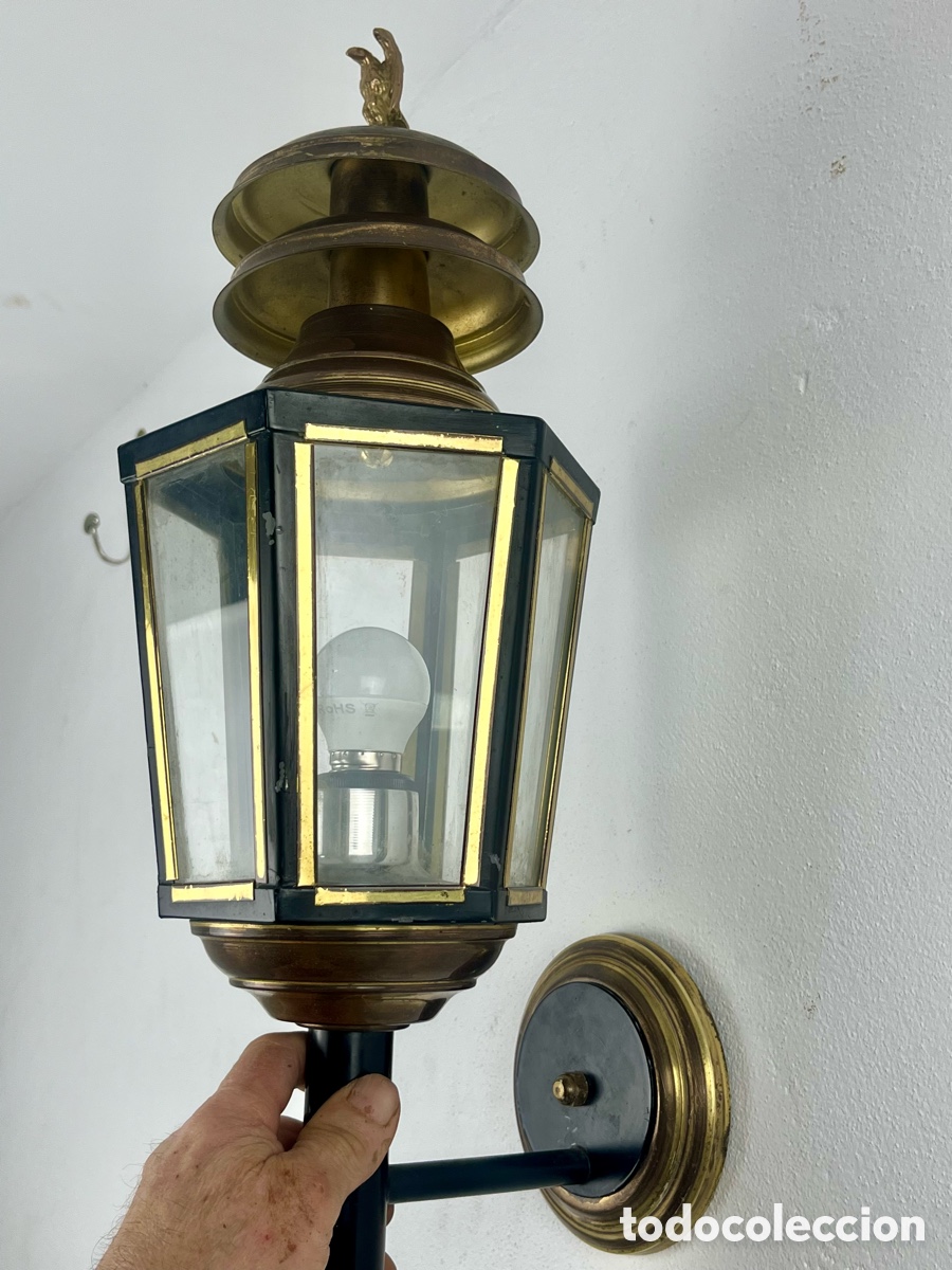 Antig&uuml;edades: FAROL DE PARED -ESTILO IMPERIO- BUEN ESTADO FUNCIONANDO - Foto 15